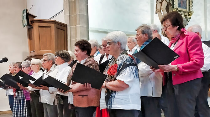 Gemischter Chor Liederkranz Pfullingen Der Gemischte Chor des Liederkranzes Pfullingen begeisterte mit beschwingten Melodien aus dem »Weißen Rössl«.