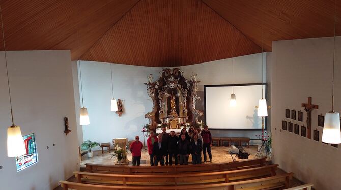St. Sebastian wird zur Probe umgebaut.