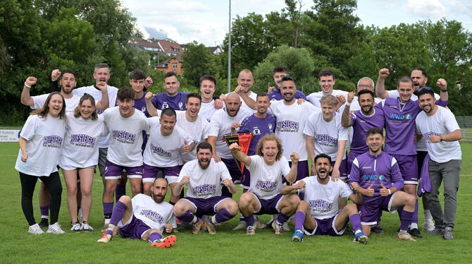 Bezirk Alb, Fussball, KL B, Kreisliga B, Maenner, Saison 2024/25, Wuerttemberg, wfv Der SV Wannweil feiert den A-Liga Aufstieg.