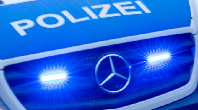 Polizeieinsatz mit Blaulicht