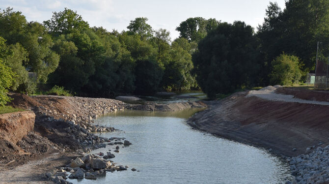 Ein vielgestaltiges Flussbett hat der Neckar schon bekommen. Jetzt wird der Park geschaffen. FOTO: WALDERICH