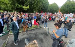 Palmer auf Gegendemo