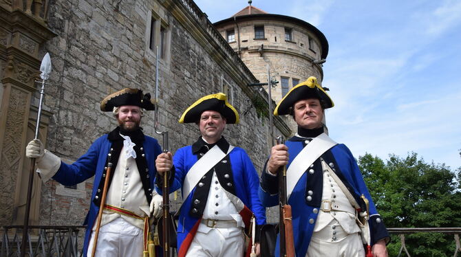 Soldaten des Württembergischen Füsilierregiments »von Truchseß« bewachten den Zugang zu Hohentübingen.