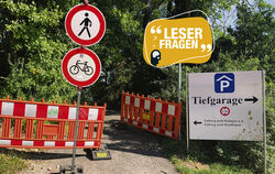 In der Nähe zur Tiefgarage des Achalm-Hotels beginnt der Spazierweg, der seit Juni 2024 für Fußgänger und Radfahrer gesperrt ist