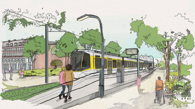 Im Dezember sollen die Räte entscheiden, wo die Bahn in Reutlingen langfährt.
