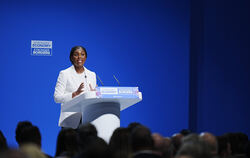 Kemi Badenoch, seit November 2024 Chefin der Konservativen, sucht mit markigen Forderungen einen Ausweg aus der Krise ihrer Part