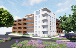 So würde der Neubau in der Mössinger Freiherr-vom-Stein-Straße 36 aussehen. Das Gebäude wird sich in der Bahnhofsnähe befinden. 