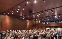 Voller Saal, aufgeheizte Stimmung - Der Brückenersatzneubau treibt die Aichtaler um.  FOTO: RUOF 