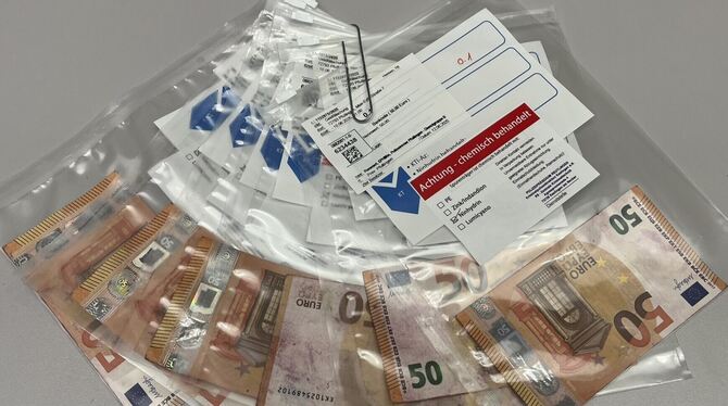 Diese »Blüten« hat die Polizei im Rahmen der Ermittlungen wegen Falschgeld vor allem im Echaztal sichergestellt.