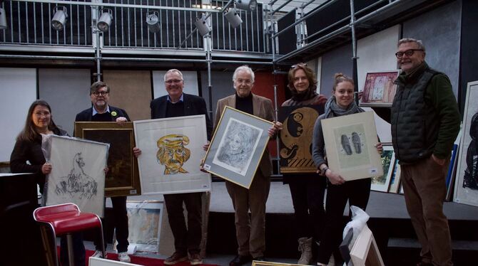 Benefizaktion Die Juroren Sabine Lang, Wilfried Thron, Eckhard Raisch, Dr. Werner Ströbele, Solveig Schneider, Julia Berghoff und Herbert Eic