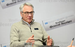 Joachim Tabler, BSW-Spitzenkandidat beim Redaktionsbesuch.