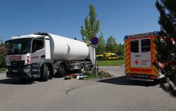 Der Unfall mit einem Müllwagen sorgte in Münsingen für Aufsehen.
