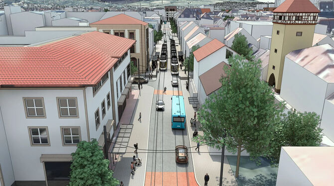 RSB Gartenstraße Grafik Stadtbahn Regional-Stadtbahn Der Favorit der Verwaltung für die Innenstradtstrecke: die Gartenstraße.