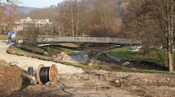 Brücke-Kurpark Die Bogenbrücke am Kurpark ist marode. Der Gartenschau-Ausschuss des Gemeinderats hat sich für eine neue entschieden, die unterm