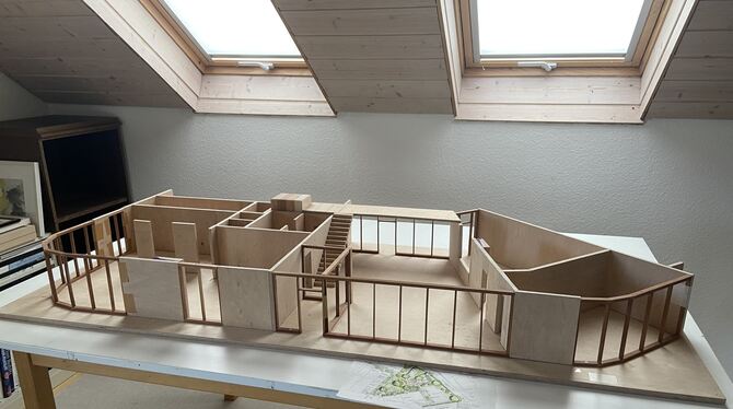 Generationen Campus Gomaringen Das Kernstück des Generationen Campus' Gomaringen im Maßstab 1 zu 20 lässt genaue Planungen für den Innenbereich zu.