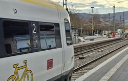 Eine Dienstfahrt hat den Dieseltriebwagen zum Metzinger Bahnhof geführt, der aktuell für Fahrgäste gesperrt ist. Dort werden ein