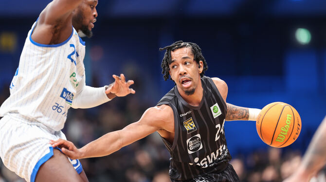 11. Spieltag, 2. Liga, 2025/2026 / 05.12.2025, Basketball, Europahalle, Hallensport, Hauptrunde, ProA Wurde zum Spieler des Monats November in der 2. Basketball-Bundesliga gewählt: Tübingens JaCobi Wood.