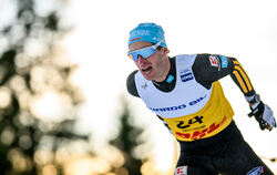 Florian Notz kommt als bester Deutscher ins Ziel und hakt die Olympia-Norm ab.