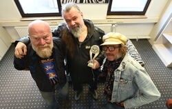 Die Gewinner des HRH-Awards, die Reutlinger Band Spacelords:  Matthias "Hazi" Wettstein, Marcus "Mudge" Schnitzler und Eki "Akee