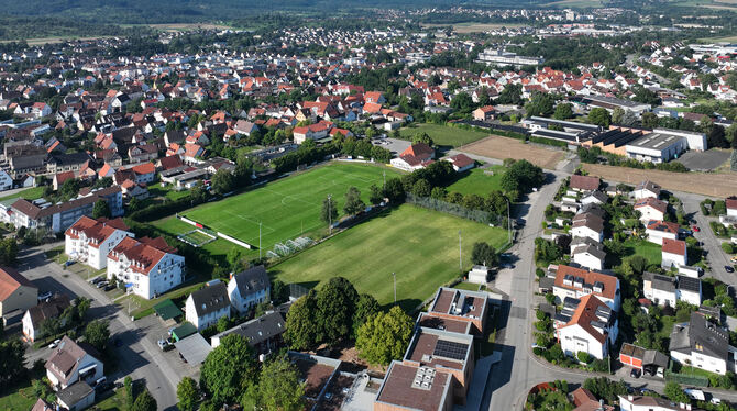 Luftbild, Mössingen Mössinger Sportgelände und Hoeckle-Areal.