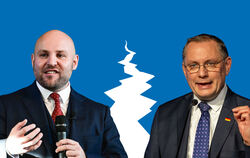 Markus Frohnmaier, der AfD-Spitzenkandidat für die Landtagswahl ist Trump-Fan, Parteichef Tino Chrupalla äußert vorsichtige Krit