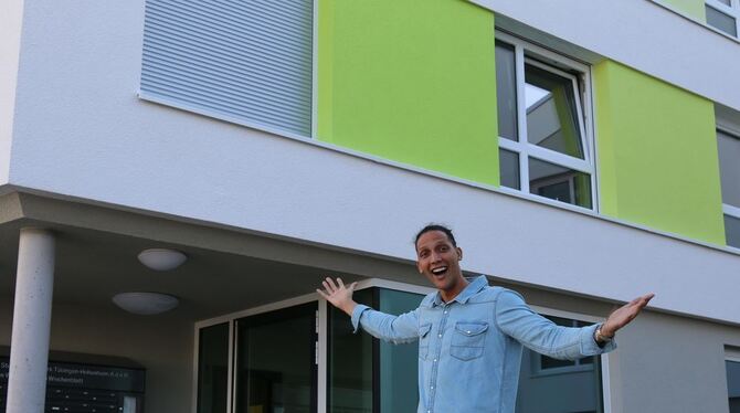 Das erste von zwei Gebäuden ist mit Semesterbeginn bezogen: Steffen Solomon hat hier ein Apartment gefunden und nennt das Wohnhe Das erste von zwei Gebäuden ist mit Semesterbeginn bezogen: Steffen Solomon hat hier ein Apartment gefunden und nennt das Wohnhe