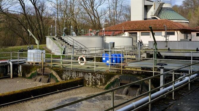 Die Kläranlage des Abwasserverbands Unteres Echaztal/Härten, in der die Abwasser aus den Gemeinden Wannweil, Kirchentellinsfurt Die Kläranlage des Abwasserverbands Unteres Echaztal/Härten, in der die Abwasser aus den Gemeinden Wannweil, Kirchentellinsfurt