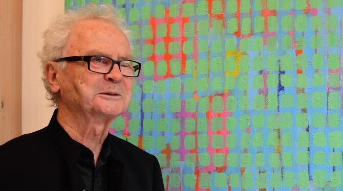 Andreas Felger, der im vergangenen Jahr 80 Jahre alt wurde, vor einem seiner Bilder in der Galerie in der Ziegelhütte in Gönning Andreas Felger, der im vergangenen Jahr 80 Jahre alt wurde, vor einem seiner Bilder in der Galerie in der Ziegelhütte in Gönning